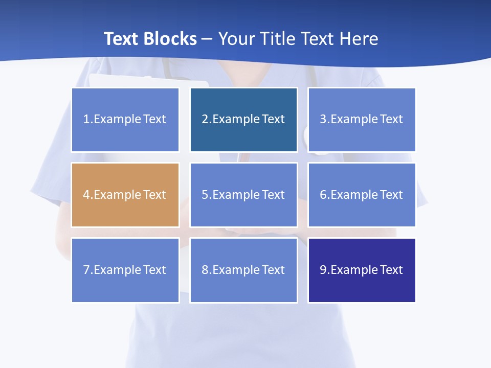 Standing Workwear Smile PowerPoint Template