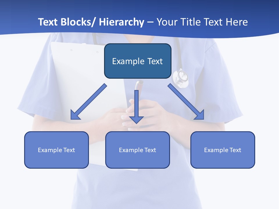 Standing Workwear Smile PowerPoint Template
