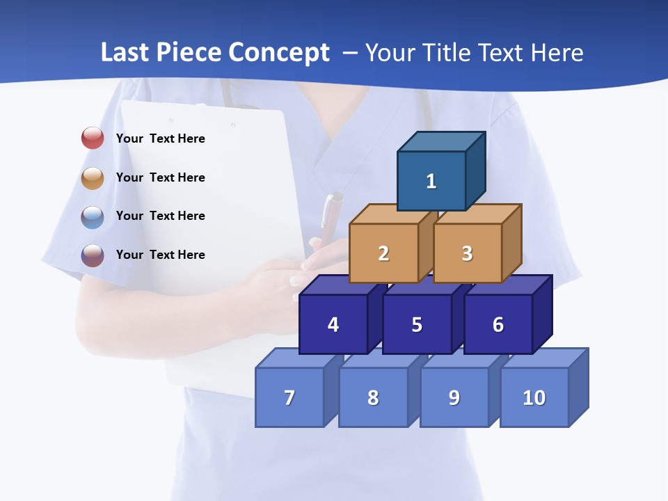 Standing Workwear Smile PowerPoint Template