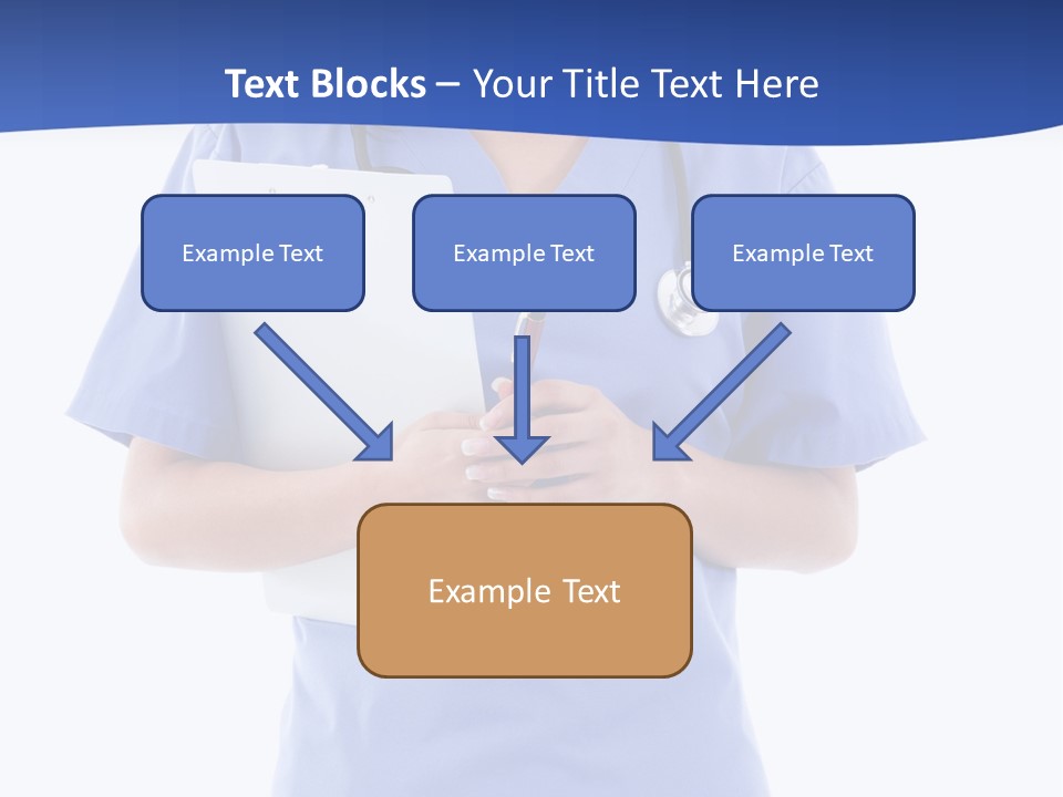 Standing Workwear Smile PowerPoint Template
