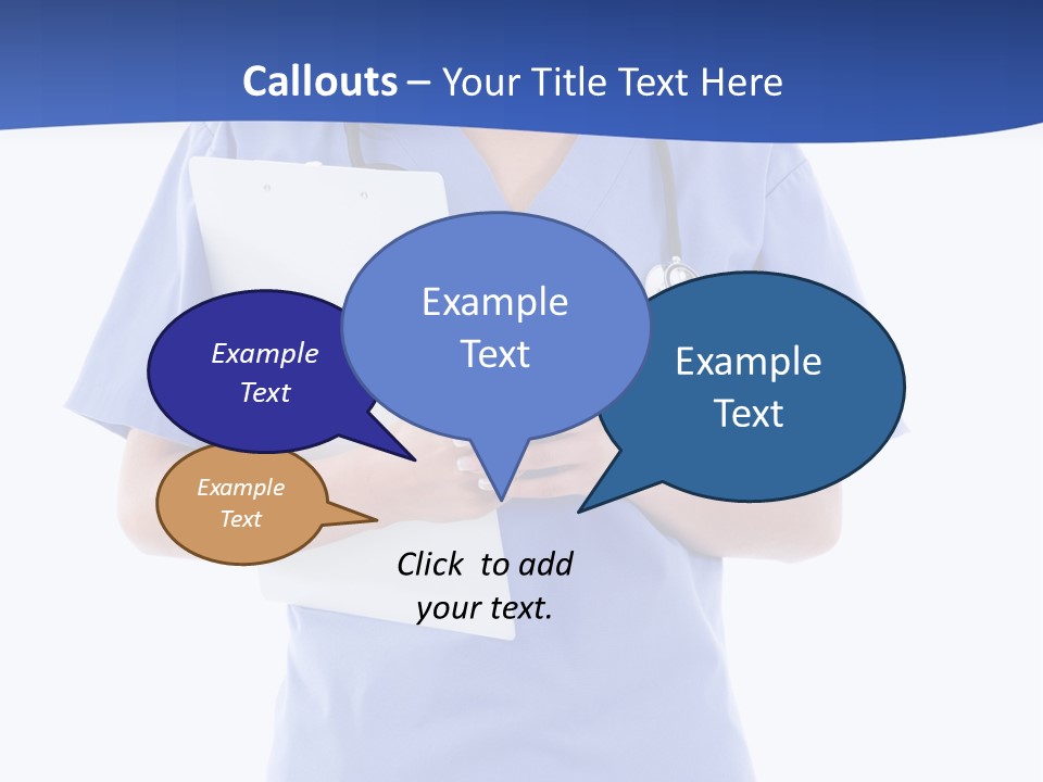 Standing Workwear Smile PowerPoint Template