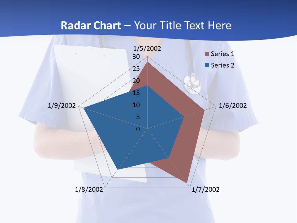 Standing Workwear Smile PowerPoint Template