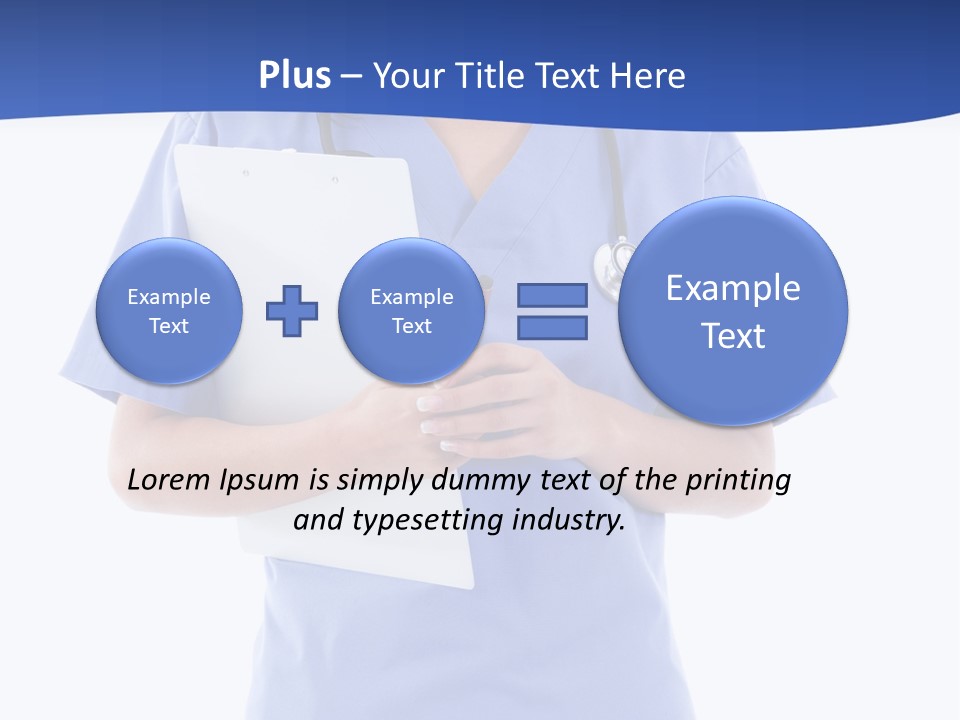 Standing Workwear Smile PowerPoint Template