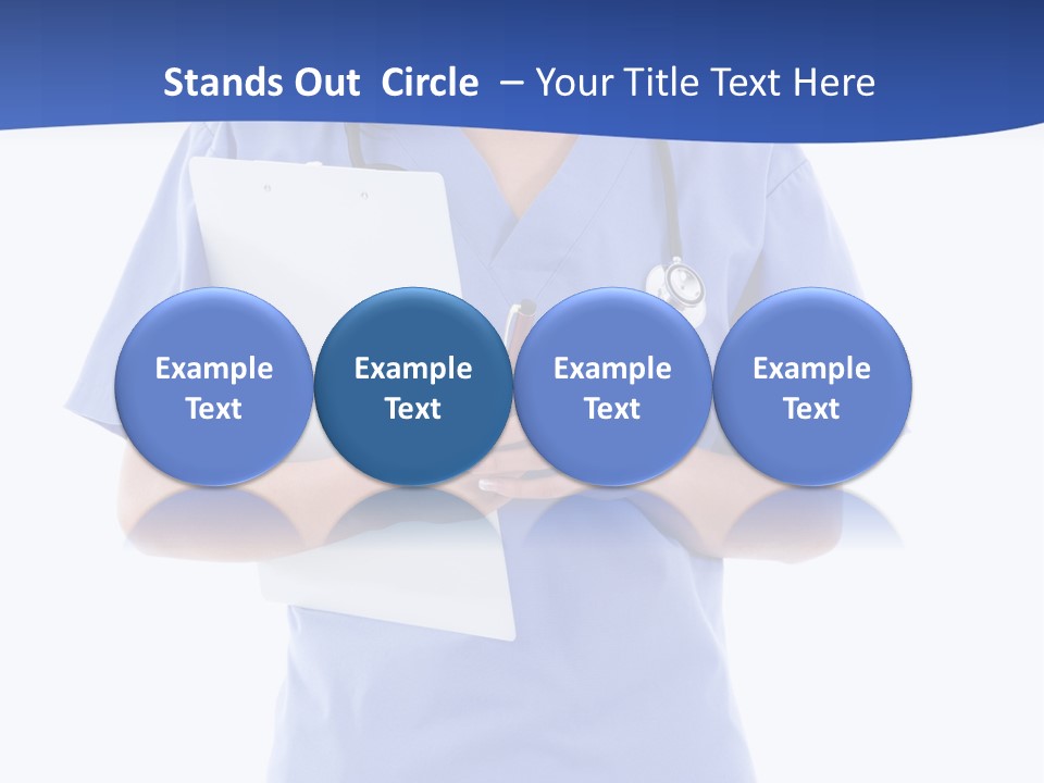 Standing Workwear Smile PowerPoint Template