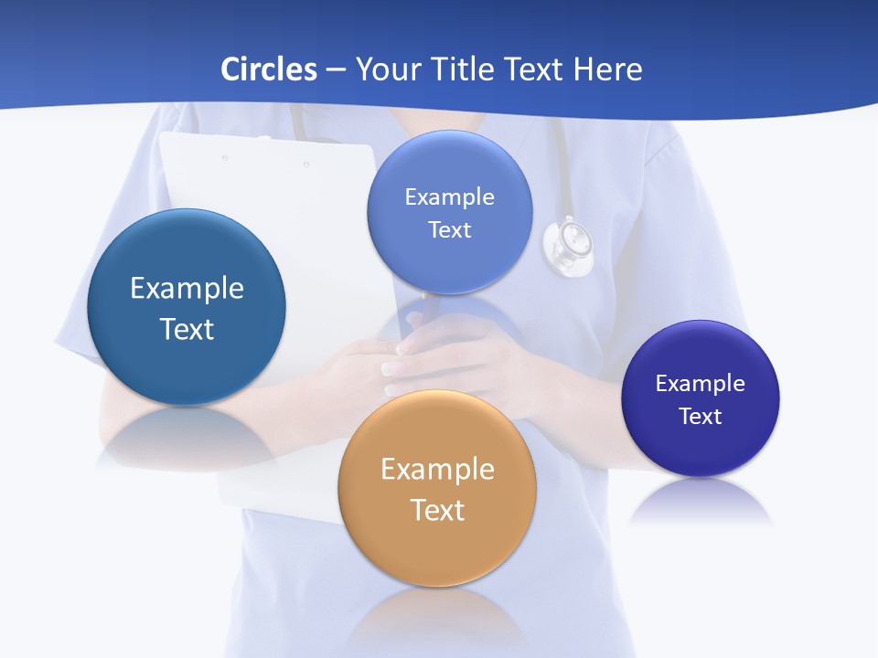 Standing Workwear Smile PowerPoint Template