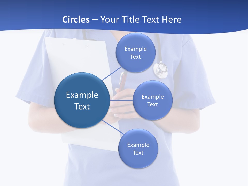 Standing Workwear Smile PowerPoint Template