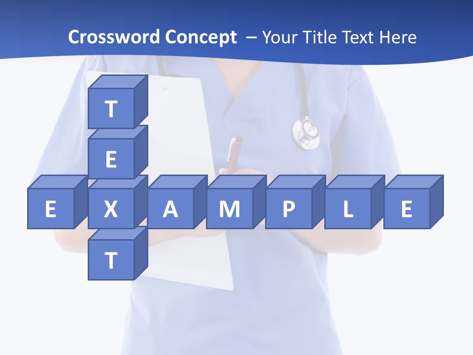 Standing Workwear Smile PowerPoint Template