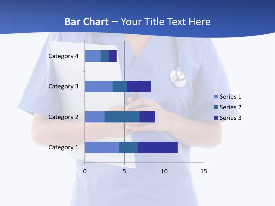 Standing Workwear Smile PowerPoint Template