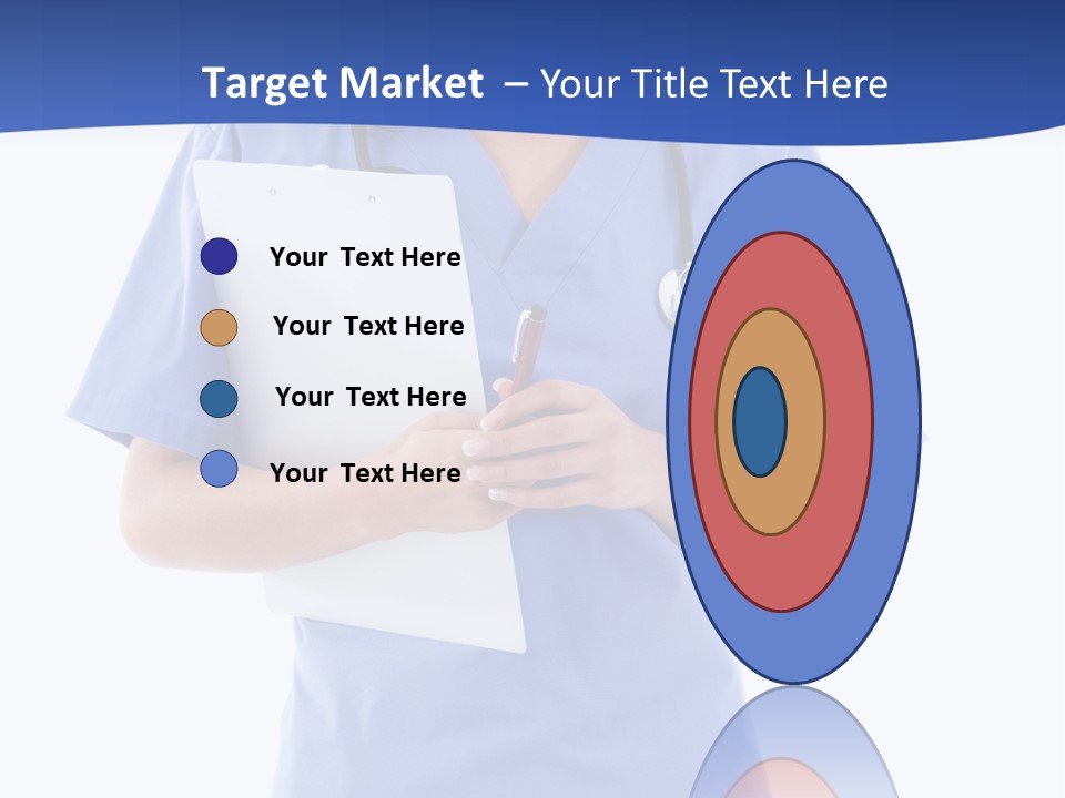 Standing Workwear Smile PowerPoint Template