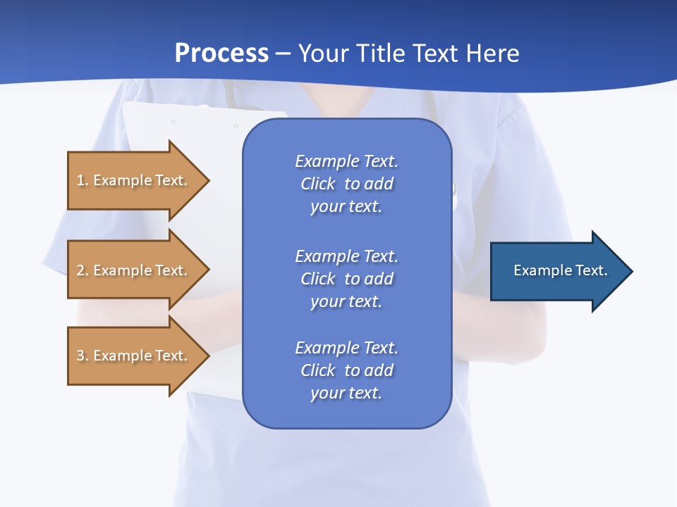 Standing Workwear Smile PowerPoint Template