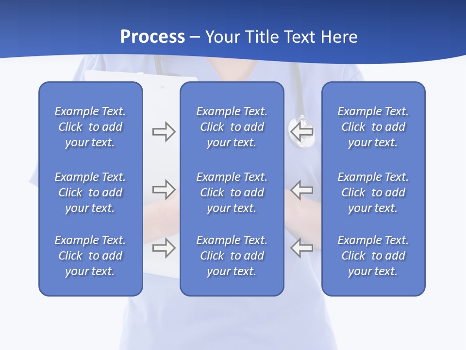 Standing Workwear Smile PowerPoint Template