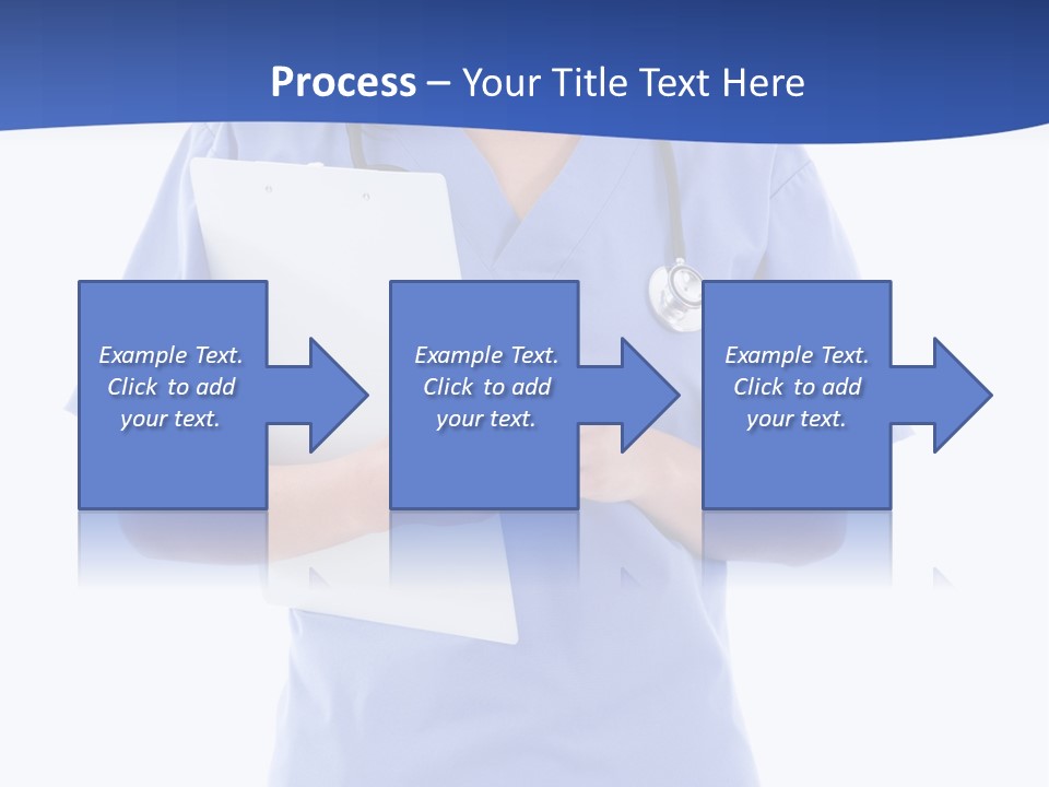 Standing Workwear Smile PowerPoint Template