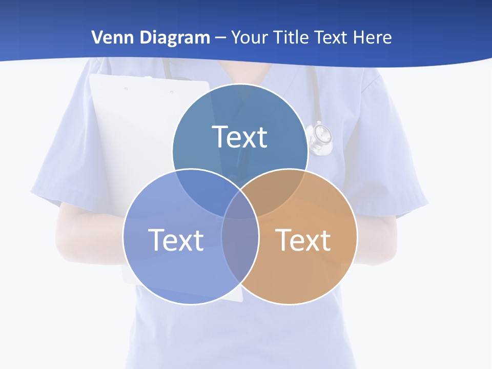 Standing Workwear Smile PowerPoint Template