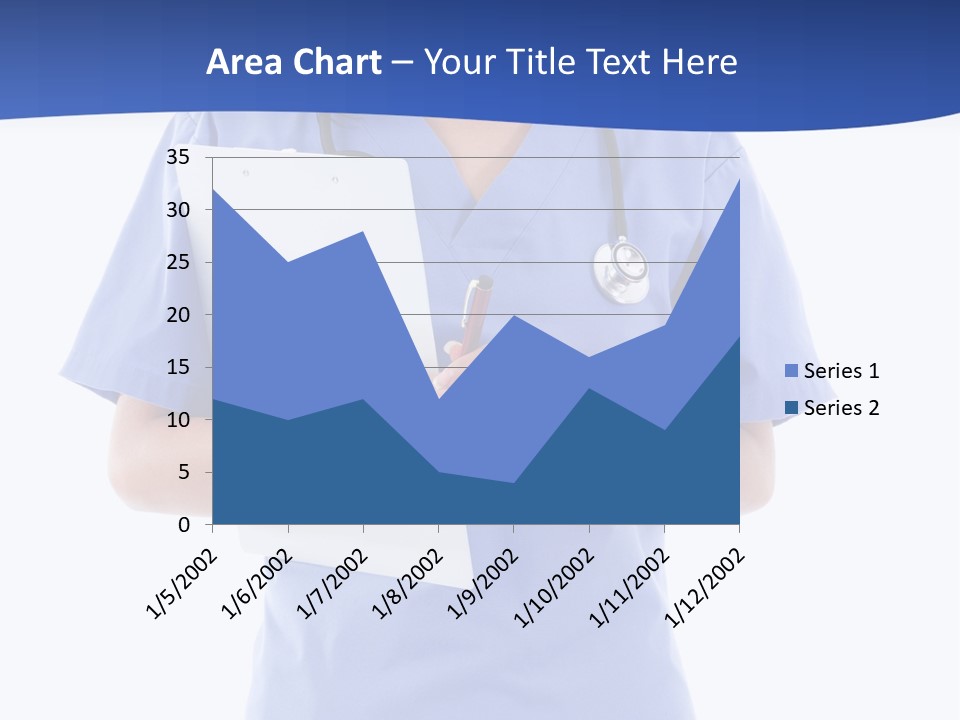Standing Workwear Smile PowerPoint Template