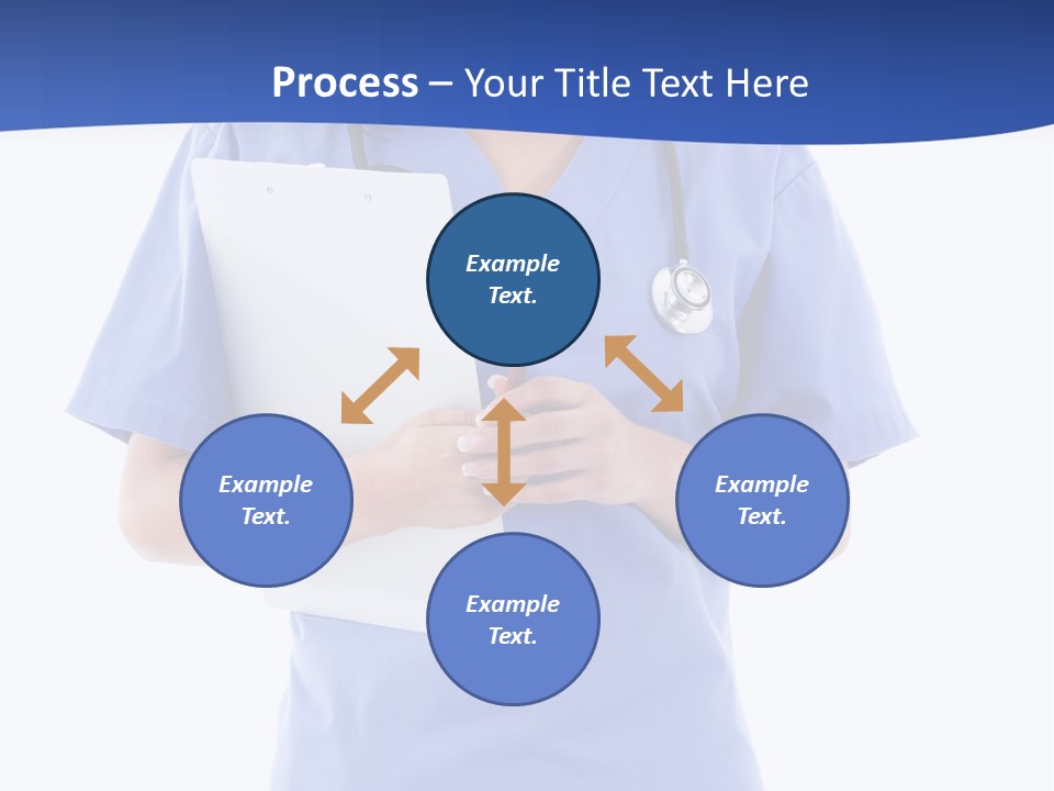 Standing Workwear Smile PowerPoint Template