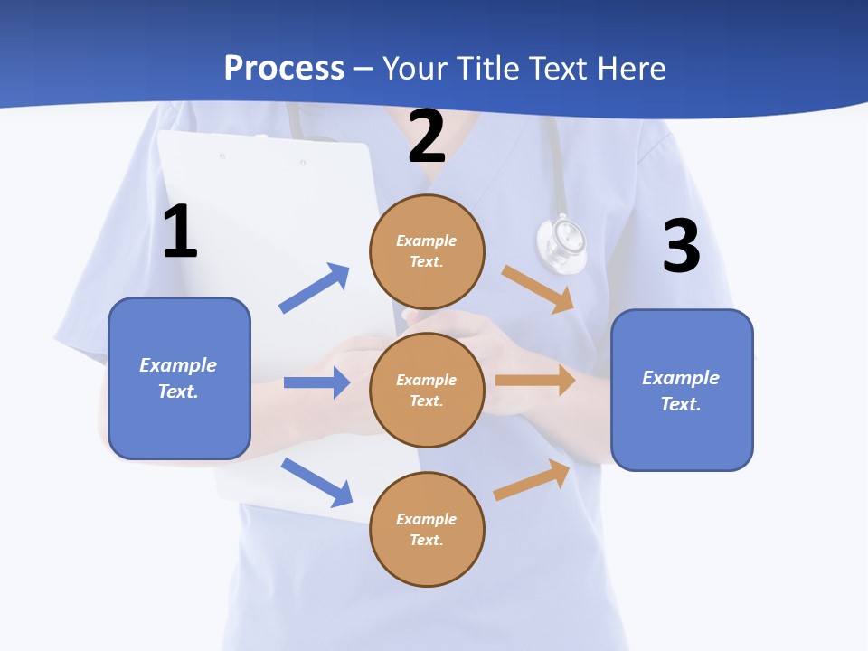 Standing Workwear Smile PowerPoint Template