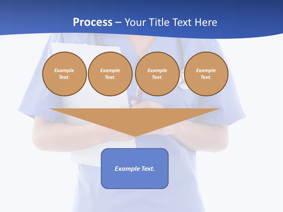 Standing Workwear Smile PowerPoint Template