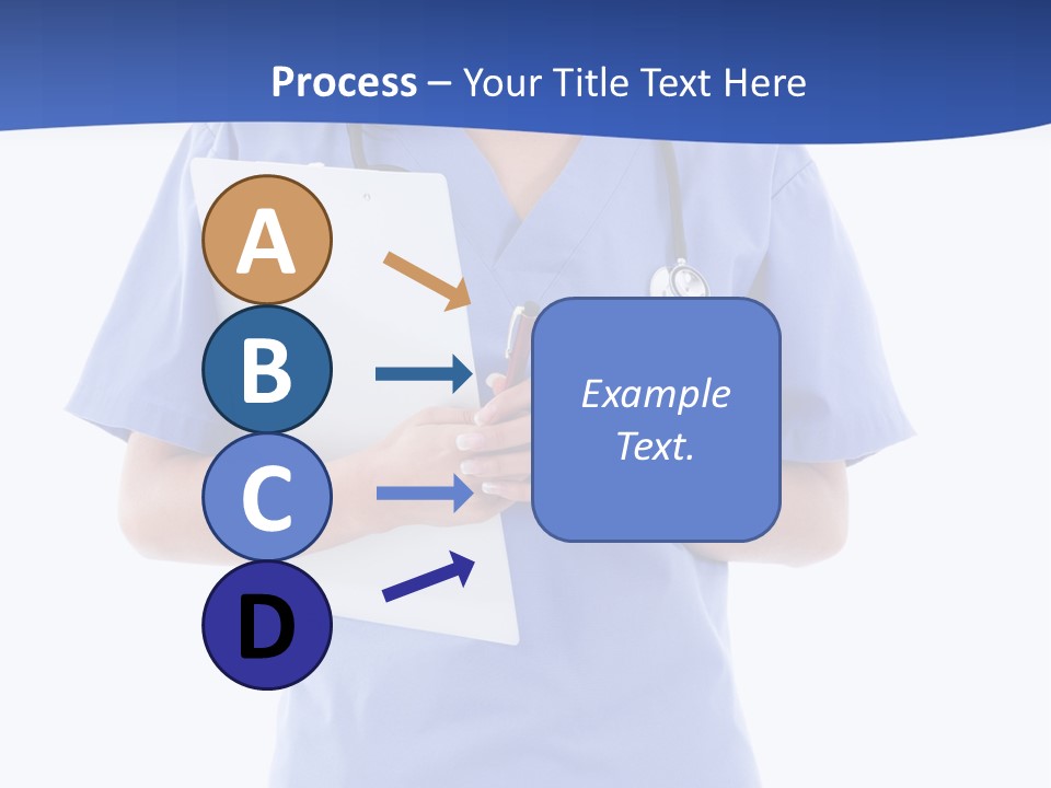 Standing Workwear Smile PowerPoint Template