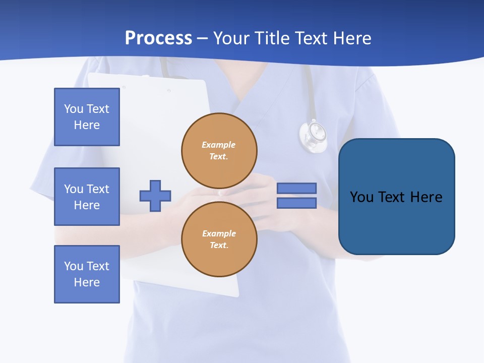 Standing Workwear Smile PowerPoint Template