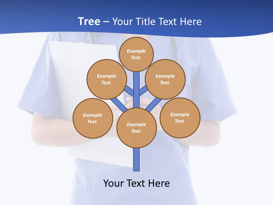 Standing Workwear Smile PowerPoint Template