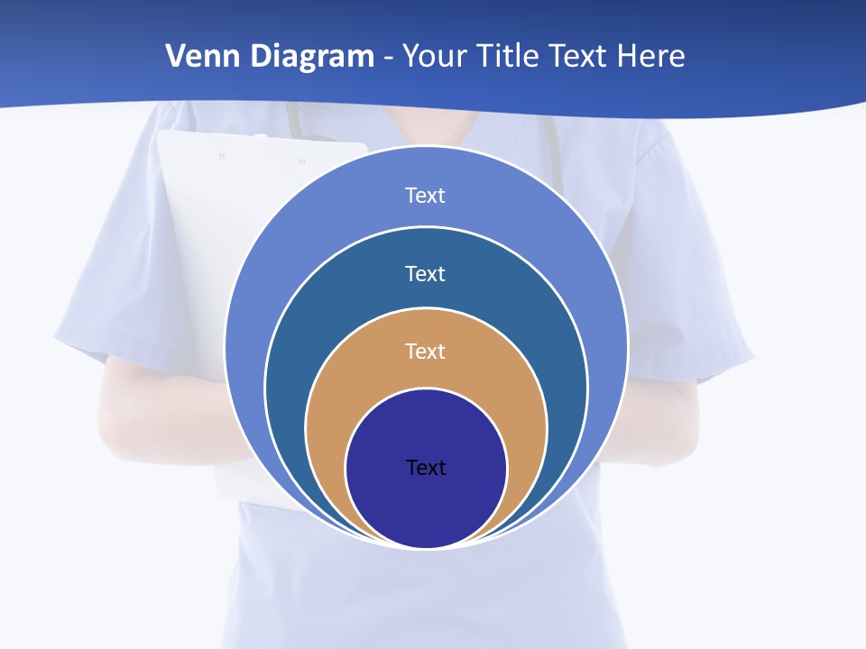 Standing Workwear Smile PowerPoint Template