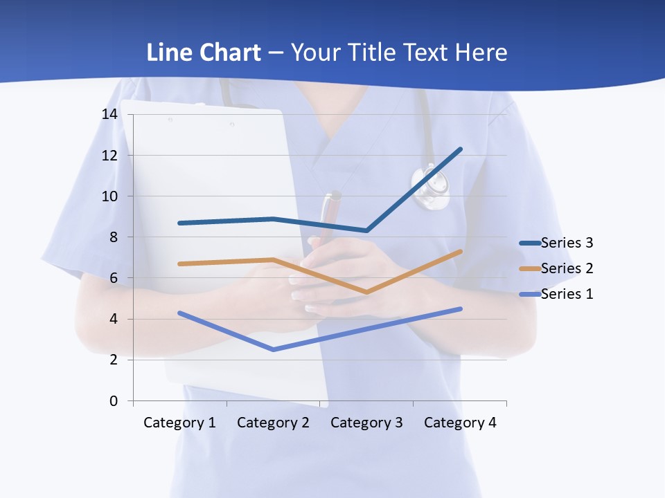 Standing Workwear Smile PowerPoint Template