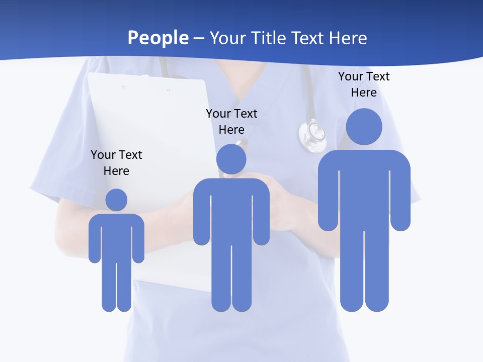 Standing Workwear Smile PowerPoint Template