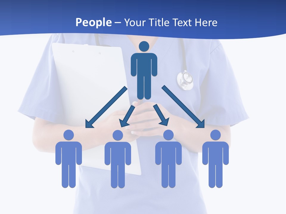 Standing Workwear Smile PowerPoint Template