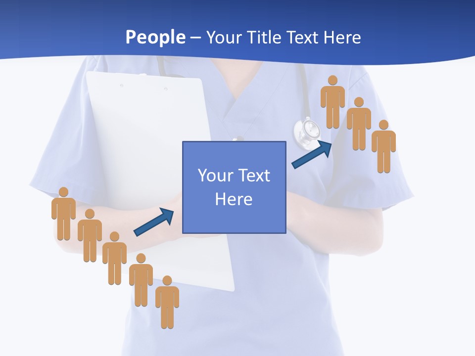 Standing Workwear Smile PowerPoint Template