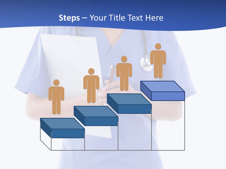 Standing Workwear Smile PowerPoint Template