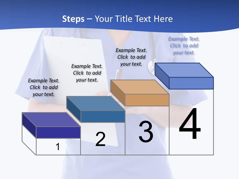 Standing Workwear Smile PowerPoint Template