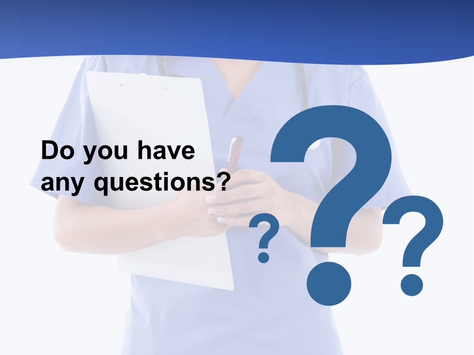 Standing Workwear Smile PowerPoint Template