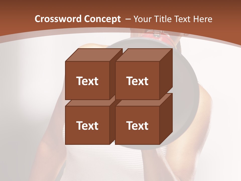 A Woman Holding A Megaphone In Front Of Her Face PowerPoint Template