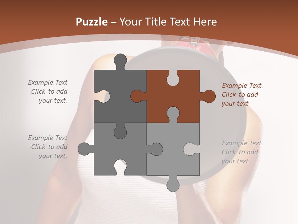 A Woman Holding A Megaphone In Front Of Her Face PowerPoint Template