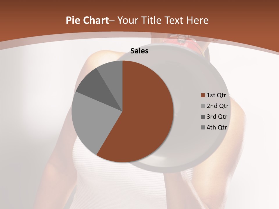 A Woman Holding A Megaphone In Front Of Her Face PowerPoint Template