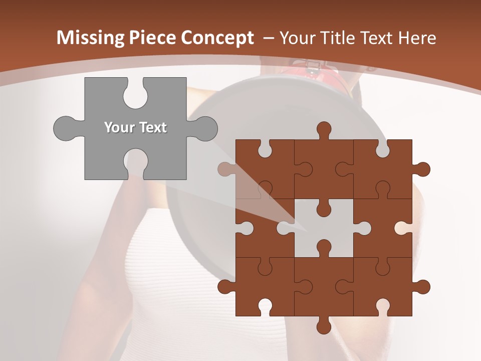 A Woman Holding A Megaphone In Front Of Her Face PowerPoint Template