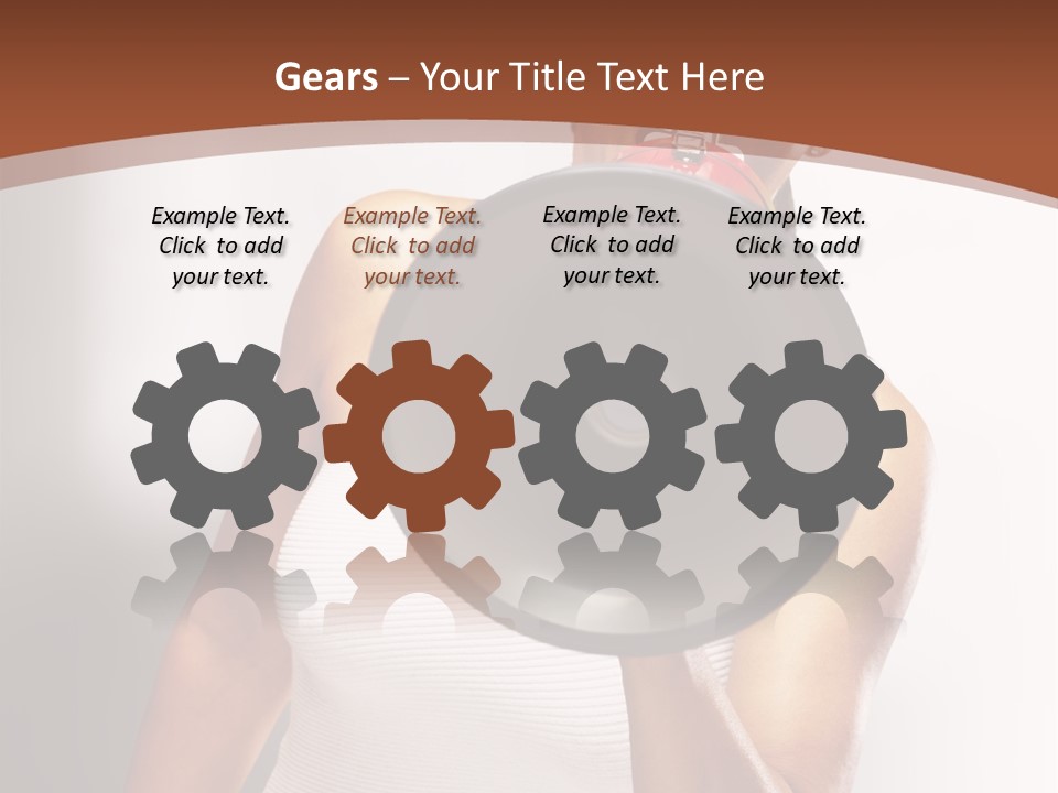 A Woman Holding A Megaphone In Front Of Her Face PowerPoint Template