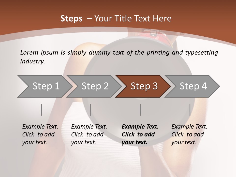 A Woman Holding A Megaphone In Front Of Her Face PowerPoint Template