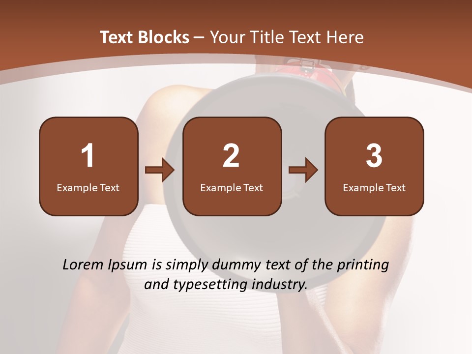 A Woman Holding A Megaphone In Front Of Her Face PowerPoint Template