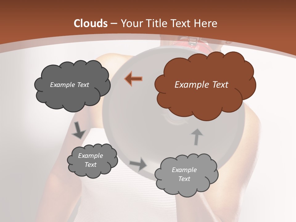 A Woman Holding A Megaphone In Front Of Her Face PowerPoint Template