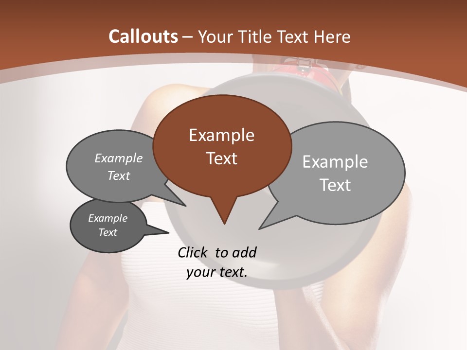 A Woman Holding A Megaphone In Front Of Her Face PowerPoint Template