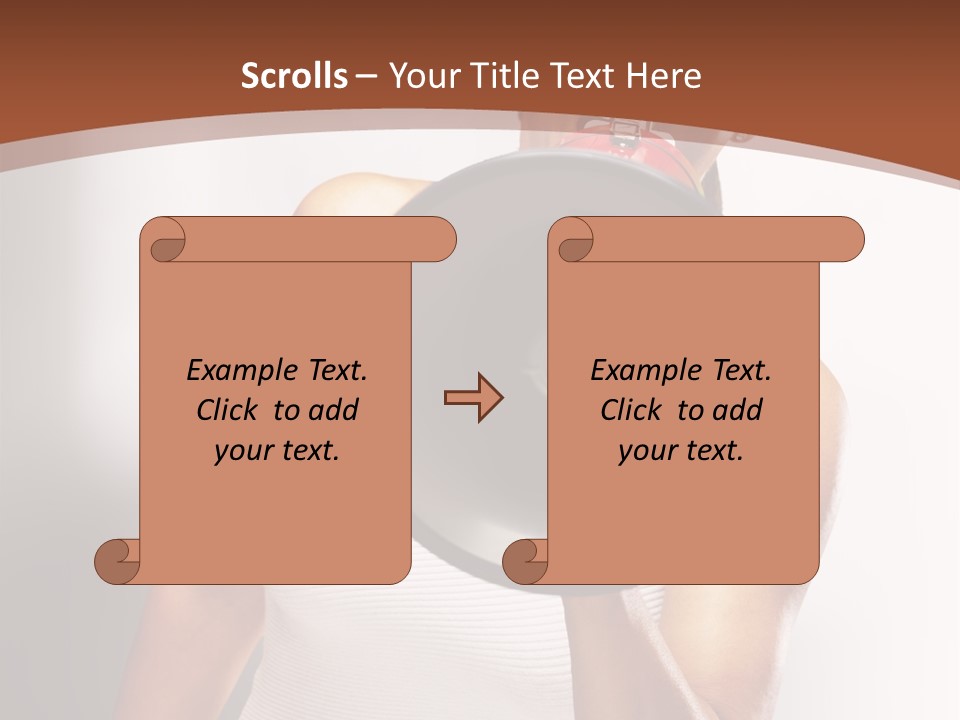 A Woman Holding A Megaphone In Front Of Her Face PowerPoint Template