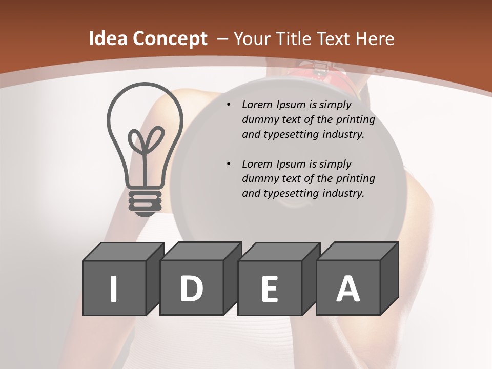 A Woman Holding A Megaphone In Front Of Her Face PowerPoint Template