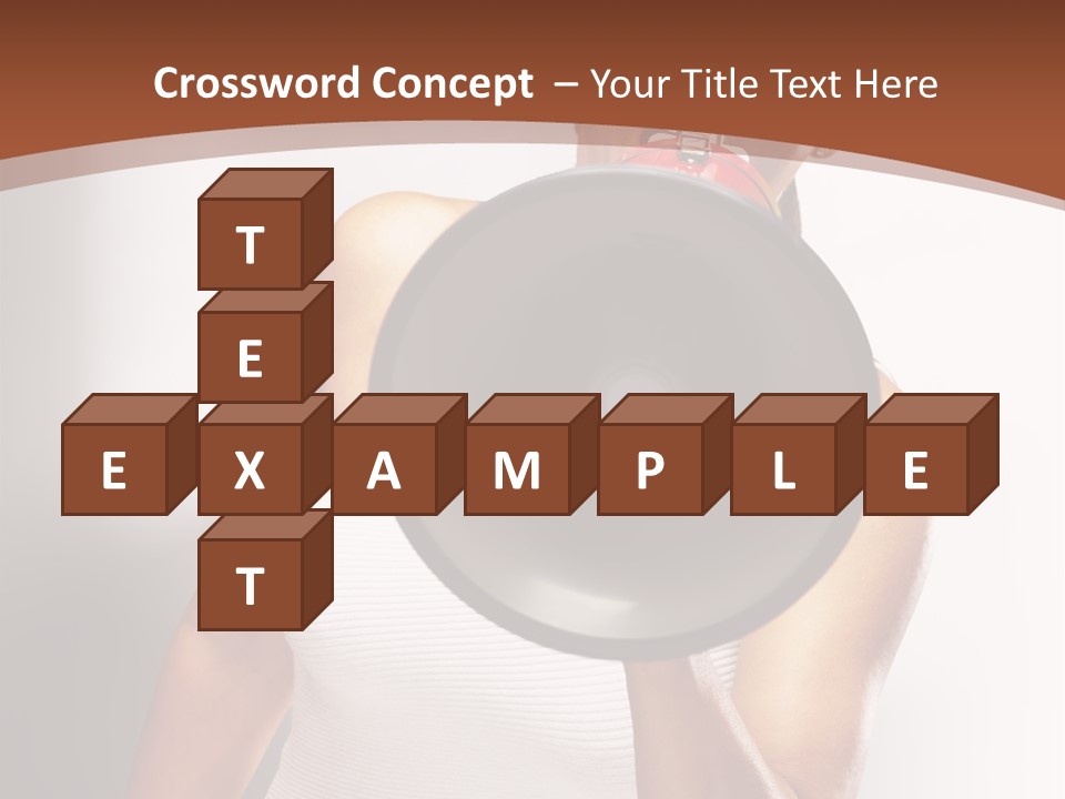 A Woman Holding A Megaphone In Front Of Her Face PowerPoint Template