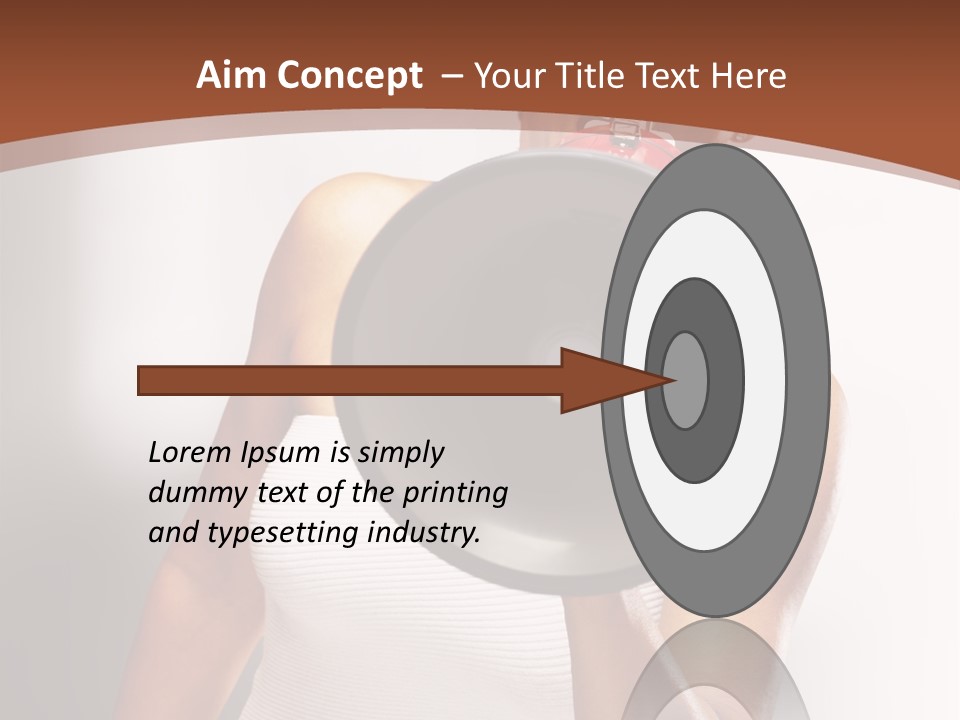 A Woman Holding A Megaphone In Front Of Her Face PowerPoint Template