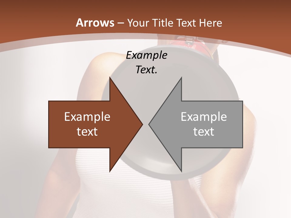 A Woman Holding A Megaphone In Front Of Her Face PowerPoint Template