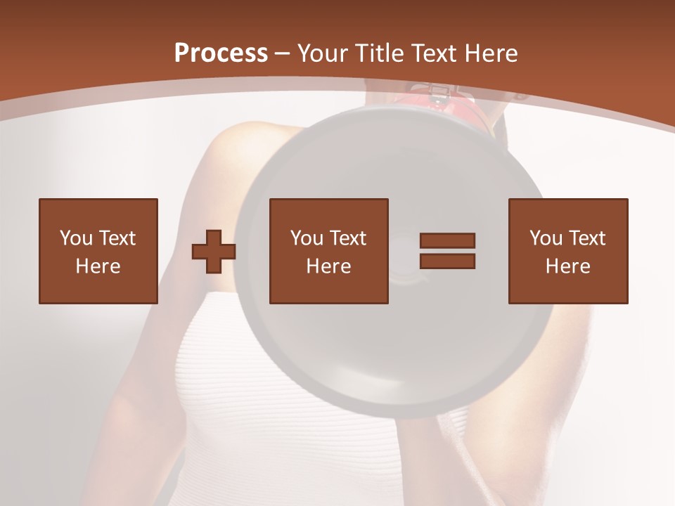 A Woman Holding A Megaphone In Front Of Her Face PowerPoint Template