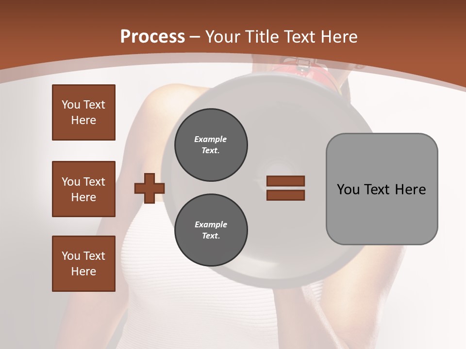 A Woman Holding A Megaphone In Front Of Her Face PowerPoint Template