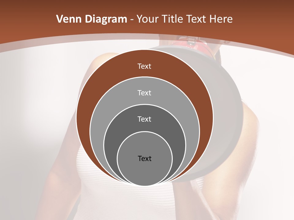 A Woman Holding A Megaphone In Front Of Her Face PowerPoint Template