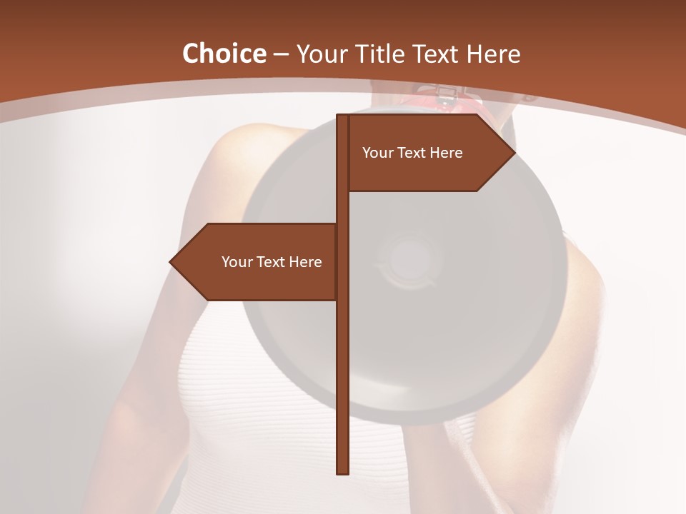 A Woman Holding A Megaphone In Front Of Her Face PowerPoint Template